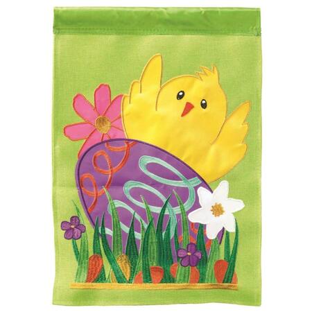 RECINTO 29 x 42 in. Happy Easter Chick Blap Garden Flag - Large RE2933859